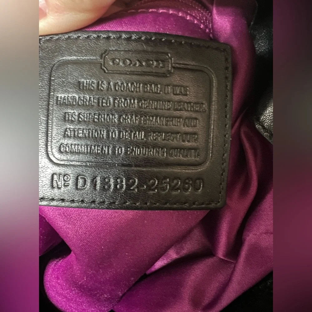 COACH Madison 25260 Phoebe Gathered Twist Leather Black Shoulder Bag - Picture 12 of 15